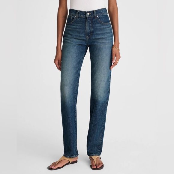 Madewell Denim - Madewell Longline Straight Jean Greendale Wash, 30